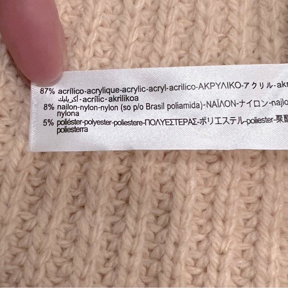 Zara Crossover Cardigan Sweater NWOT w/Tie Detail Blush Pink Small Blogg… - Picture 13 of 15